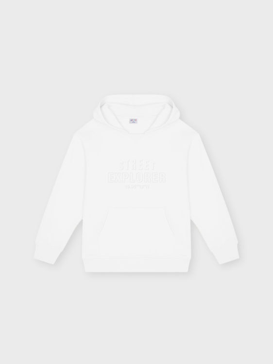 Picture of YF9053 BOYS WHITE LONGSLEEVE HOODED SWEATER 4-10 YEARS
